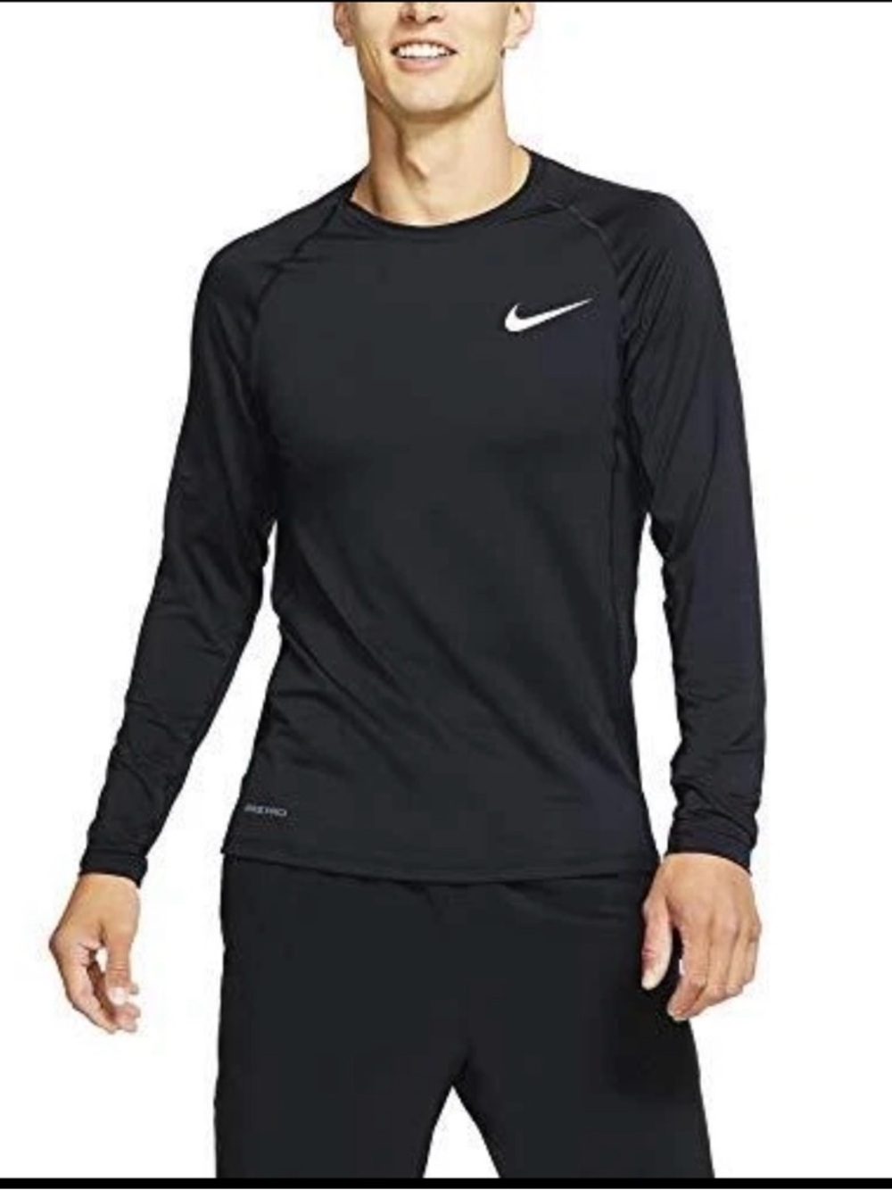 Nike Pro Men's Pro Dri-Fit Long-Sleeve Top in black